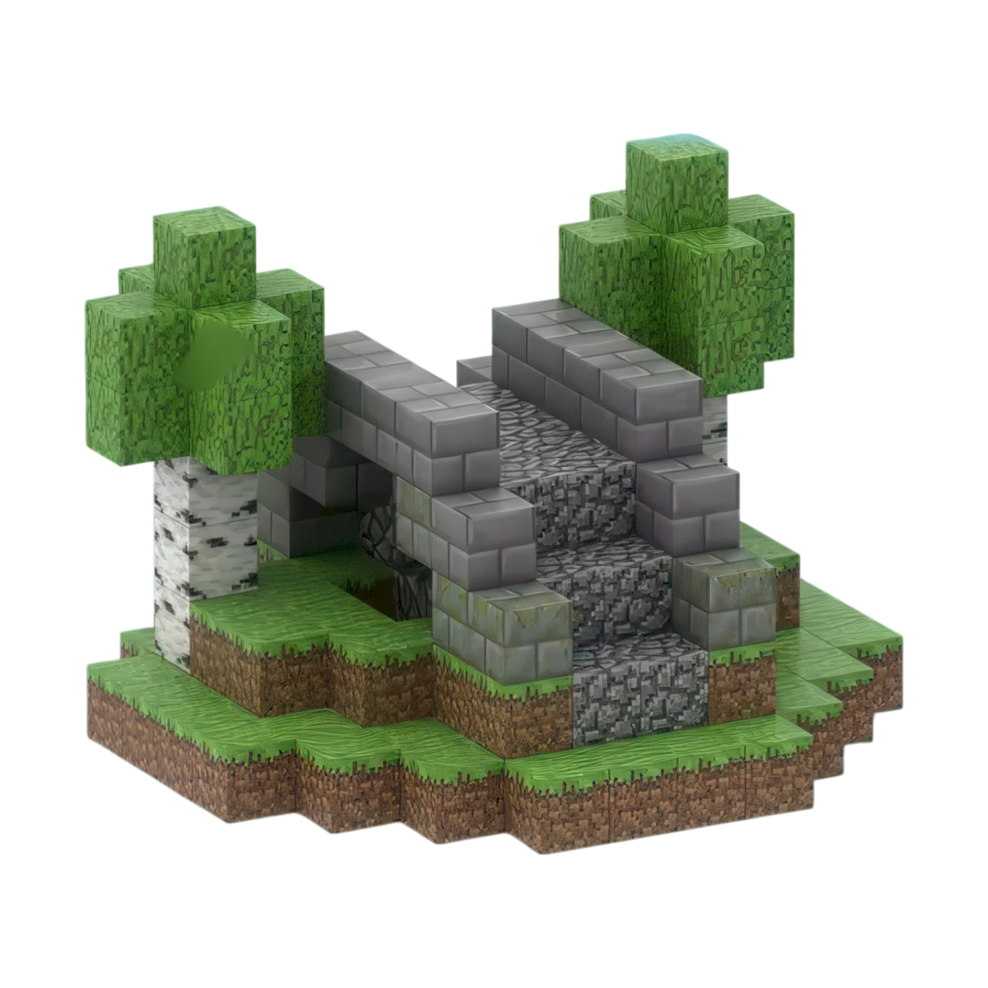 Stone Bridge (184 Pcs) Minecraft Magnetic Building Blocks Set