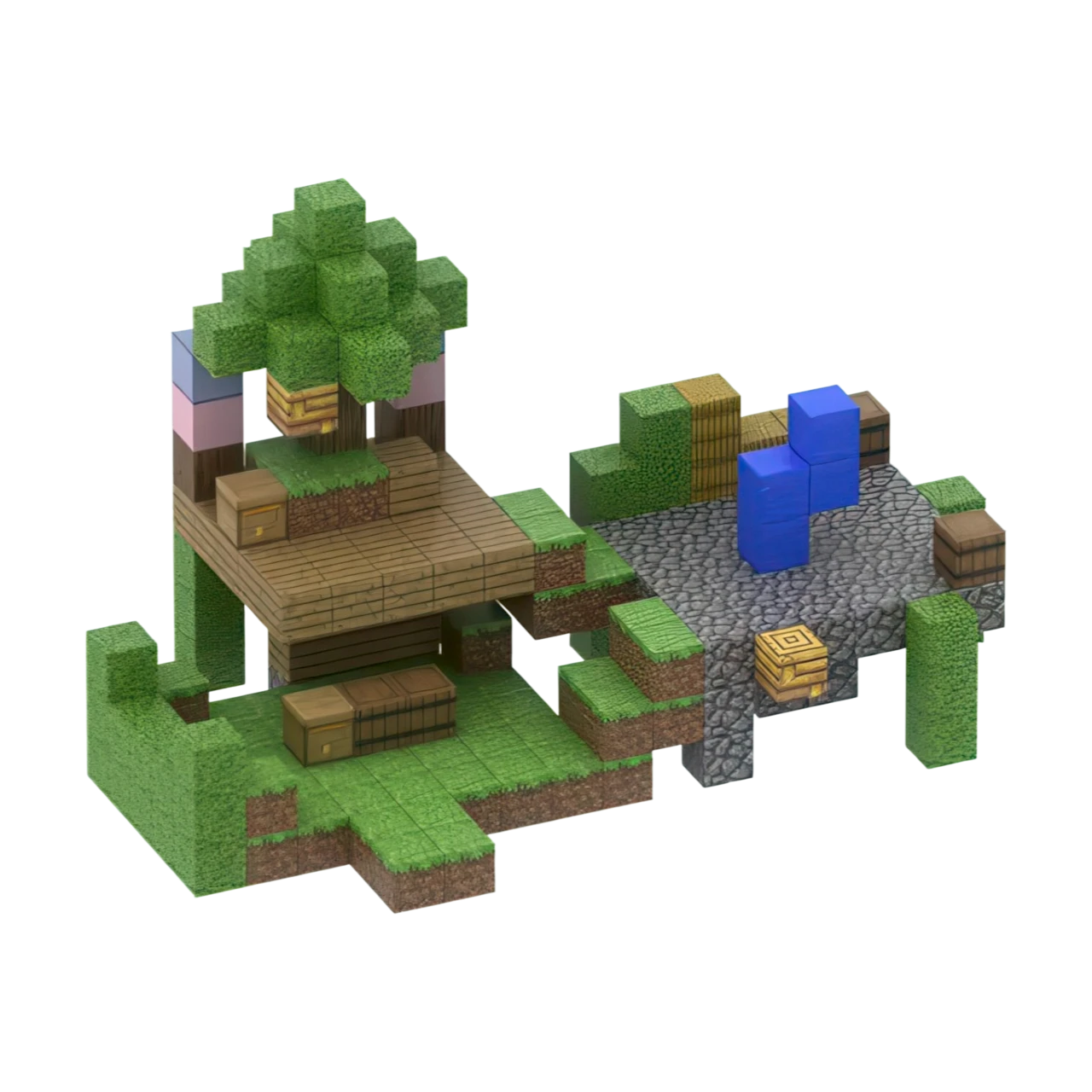 Farmer's Corner (216 Pcs) Minecraft Magnetic Building Blocks Set