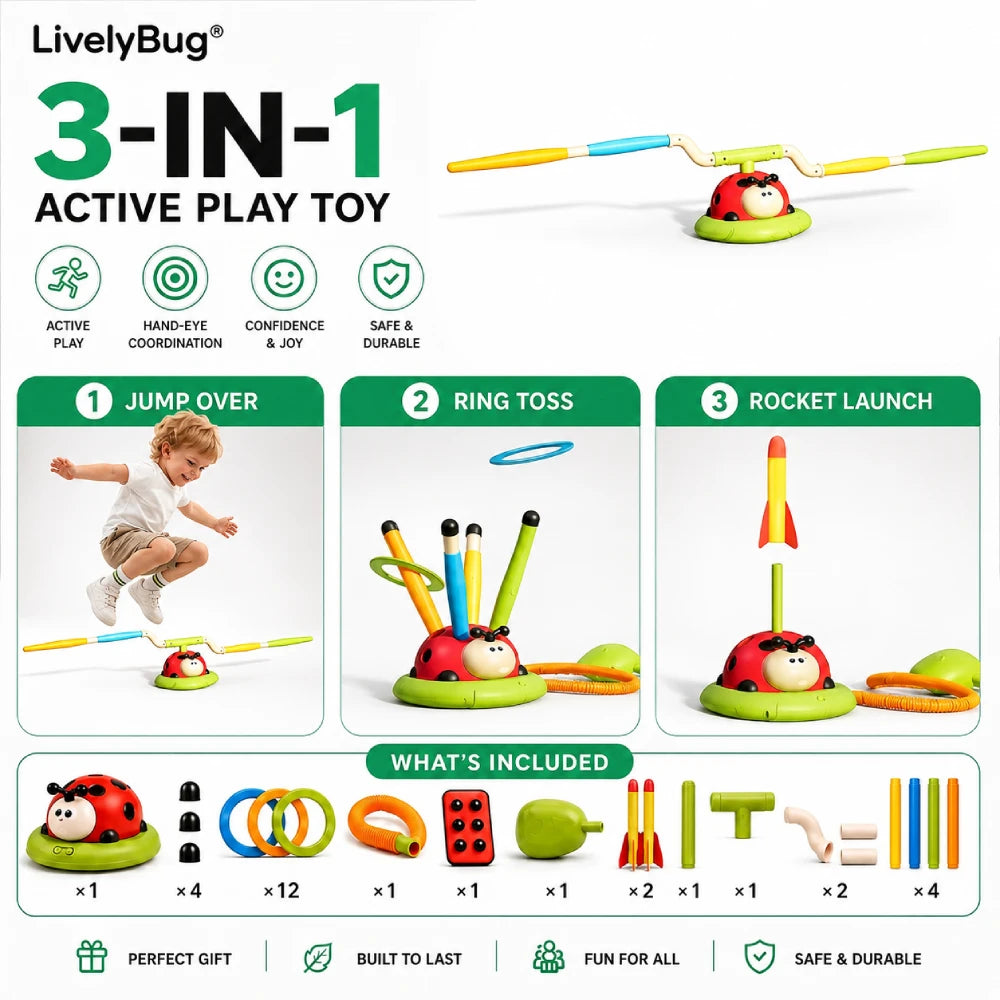LivelyBug® — The 3-In-1 Toy That Gets Kids Moving