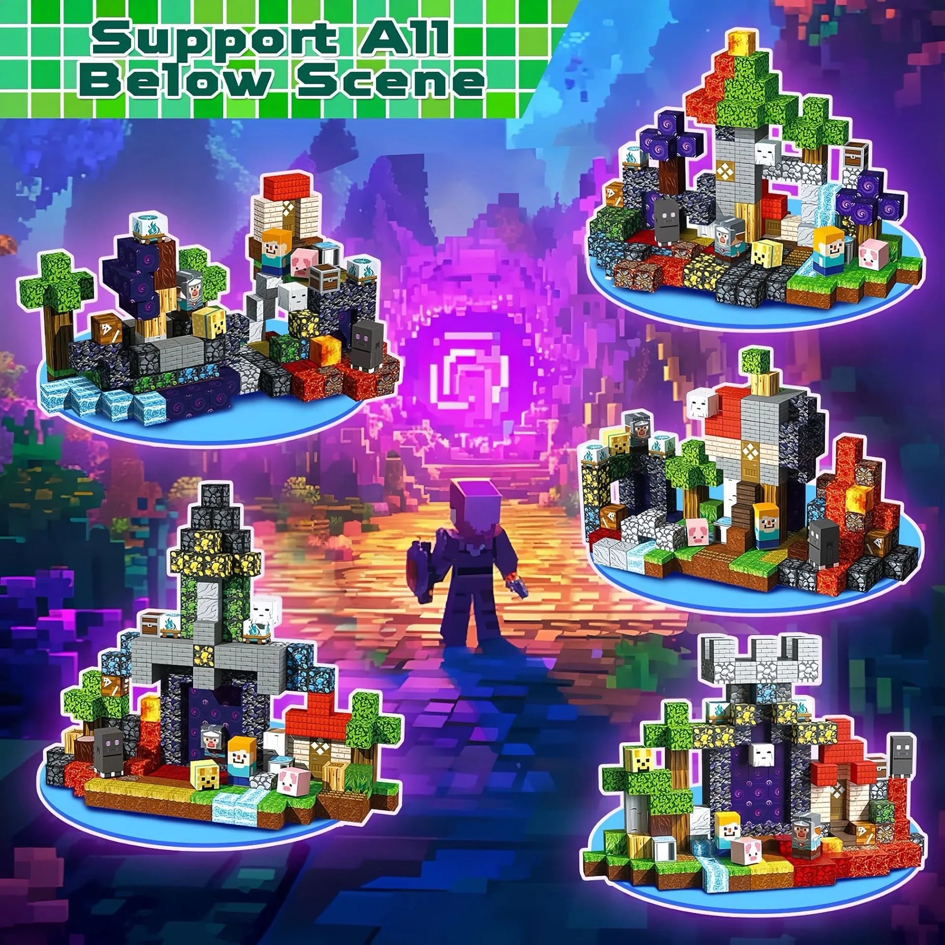 Sword Portal (150 pcs) Minecraft Magnetic Building Blocks Set