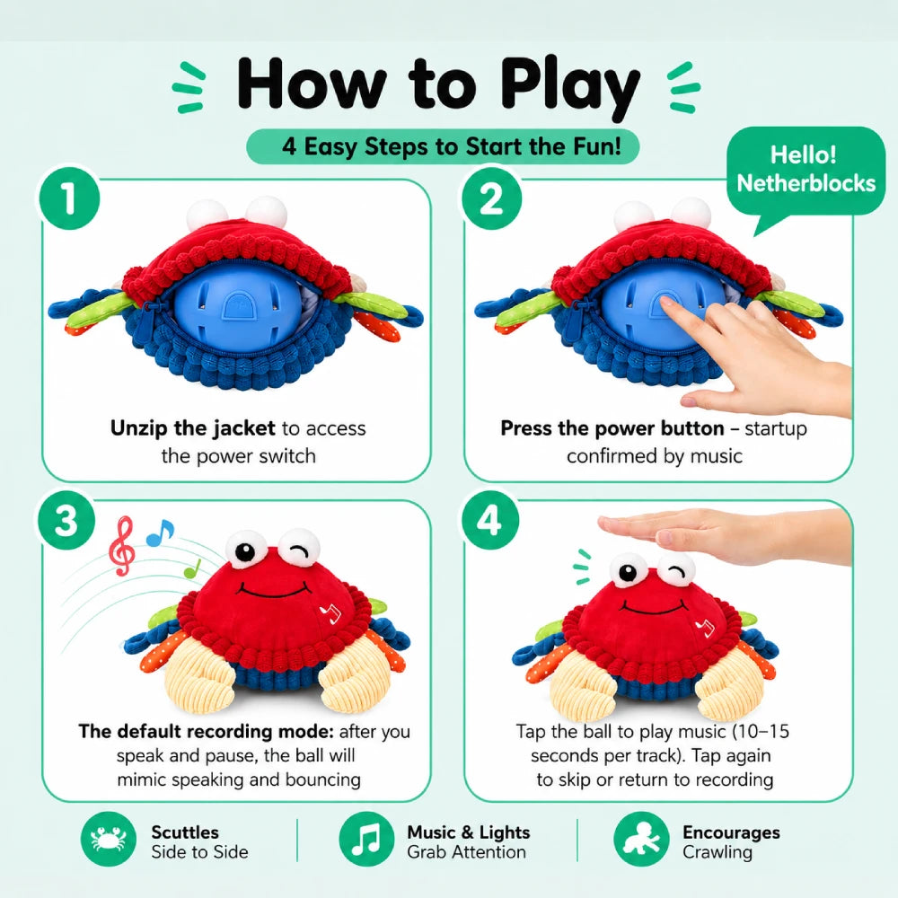 Crabby Crawl® — The Toy That Gets Little Ones Moving