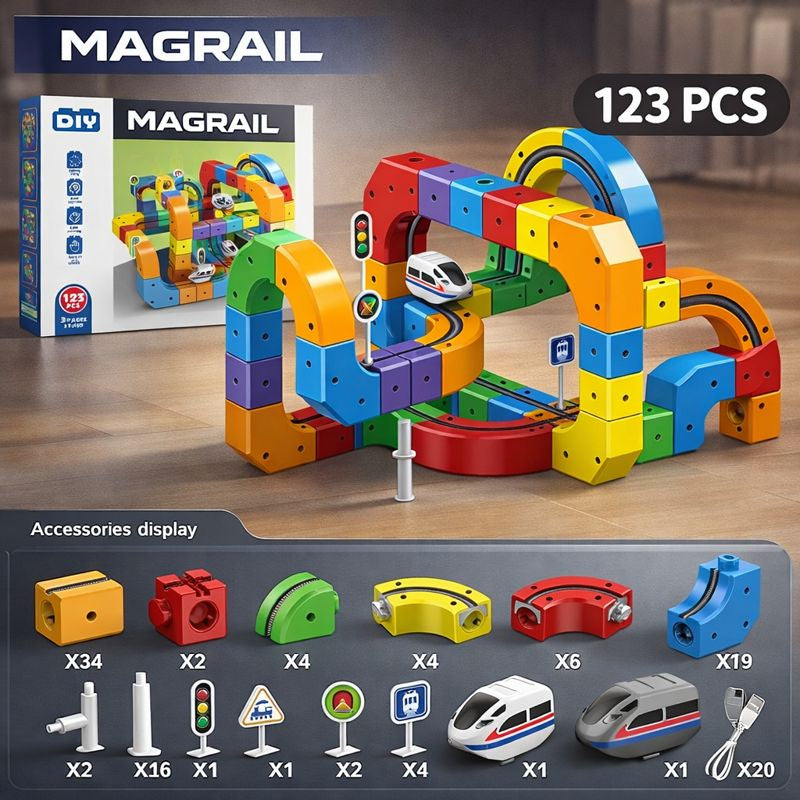 Magrail® - The Screen-Free Magnetic Rail for Kids